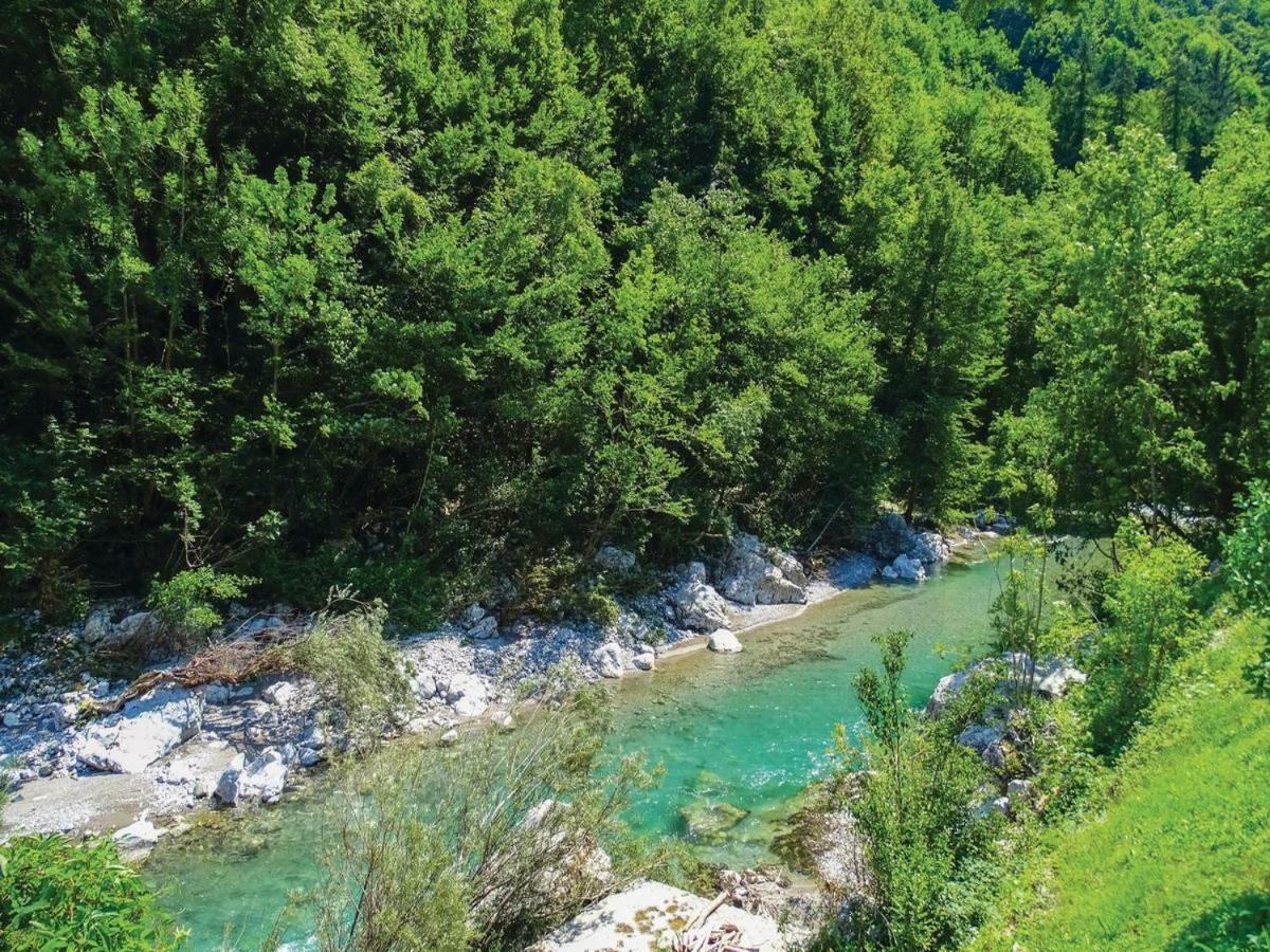 Pocitniska Hisa Pri Kustrcu Daire Grahovo ob Baci Dış mekan fotoğraf